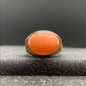 *SOLD* Technibond Moonstone 925 Vermeil Oval Ring